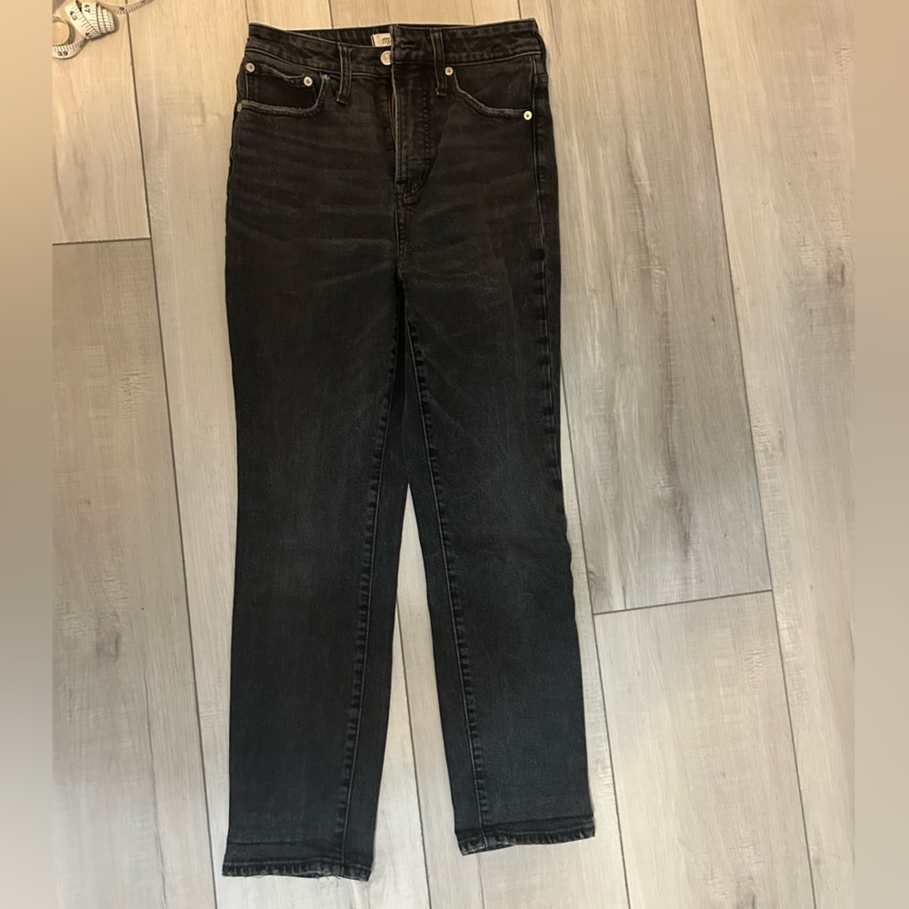 Madewell Black Straight Leg Jeans